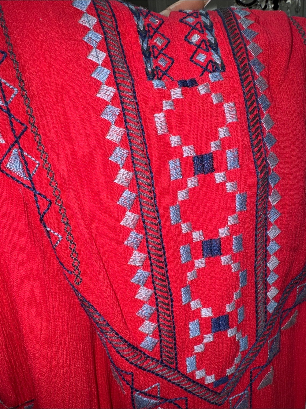 Knox Rose Brick Red Embroidered Tie-Strap Camisole - Picture 11 of 11